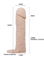 Mekana navlaka za penis i testise - Pretty Sleeve 6.2" - Image 3