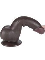 Crni realistični dildo - Sliding Skin 19 cm - Image 2