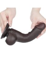 Crni realistični dildo - Sliding Skin 19 cm - Image 4