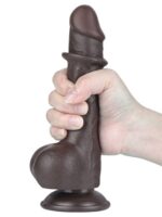 Crni realistični dildo - Sliding Skin 19 cm - Image 5