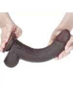 Crni realistični dildo - Sliding Skin 22 cm - Image 4