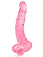 Mekani prozirni dildo - Pure Jelly Pink 18.5 cm - Image 3