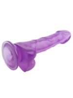 Ljubičasti realistični dildo - Hi-Ruber 19.5 cm - Image 2