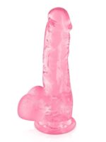 Mekani prozirni dildo - Pure Jelly Pink 17.5 cm - Image 3