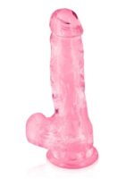 Mekani prozirni dildo - Pure Jelly Pink 17.5 cm - Image 4
