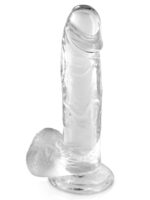 Prozirni dildo sa testisima - Pure Jelly Clear 20 cm - Image 2
