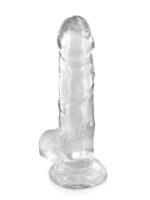 Prozirni dildo sa testisima - Pure Jelly Clear 20 cm - Image 3