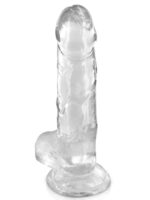 Prozirni dildo sa testisima - Pure Jelly Clear 20 cm - Image 4