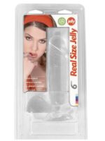 Silikonski prozirni dildo - Real Size Jelly Clear 6 / 20 cm