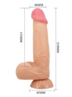 Vibro dildo sa kožicom - Sliding Skin 21,8 cm - Image 5