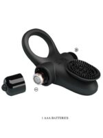 Vibro prsten za penis - Četkica Crni - Image 7