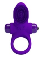 Vibro prsten za penis - Četkica Lila - Image 4