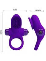 Vibro prsten za penis - Četkica Lila - Image 5