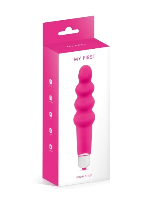 analni-silikonski-vibrator-my-first-boom-stick-pink~ Analni silikonski vibrator - My First Boom Stick Pink - Image 1