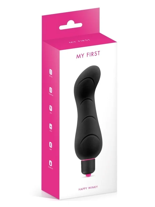 klitoralni-silikonski-vibrator-my-first-happy-wink-black~285982 Klitoralni silikonski vibrator - My First Happy Wink Black - Image 1
