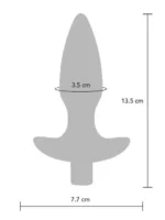 Stakleni vibro plug punjivi - Sparkle Butt Plug - Image 6