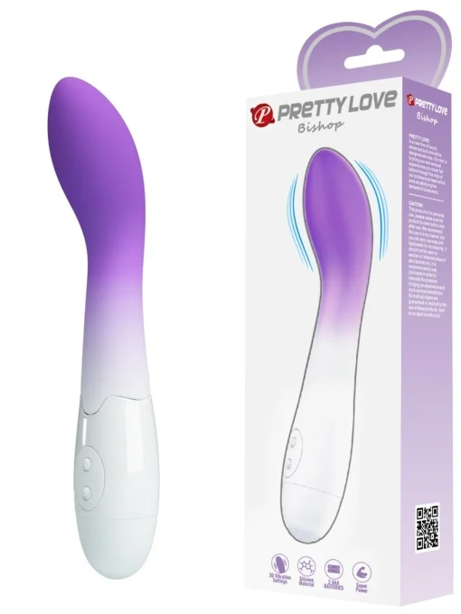 vibrator-za-g-tacku-bishop-purple-white~ Vibrator za G-tačku Bishop - Purple/White - Image 1