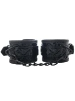 Crne veze za ruke sa crnim lancem - Image 3