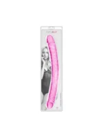 Dupli dildo - Crystal Pink 44 cm