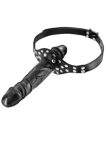 Dupli penis gag za usta - Double Penis Gag Black - Image 2