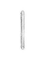 Mekani dupli prozirni dildo - Pure Jelly Clear 34 cm - Image 2