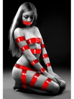 Ukrasna traka za telo - Bondage Red 15 m - Image 2