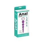 Analne kuglice od silikona u obliku Srca - Anal Beads Lila