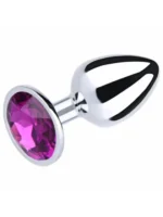 Metalni analni plug Lila kristal - Veličina S