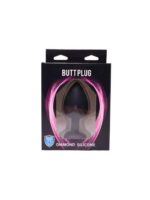 Silikonski analni plug - Srce crni veličina S - Image 2