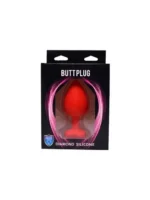 Silikonski analni plug - Srce crveni veličina S - Image 2