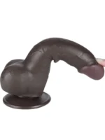 Crni realistični dildo - Sliding Skin 19 cm - Image 2