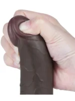 Crni realistični dildo - Sliding Skin 19 cm - Image 3