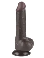 Crni realistični dildo - Sliding Skin 19 cm - Image 6