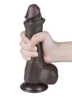 Crni realistični dildo - Sliding Skin 20 cm - Image 2
