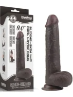 Crni realistični dildo - Sliding Skin 22 cm