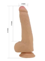 Mekani dildo sa kožicom - Draco Sliding Skin 23 cm - Image 4
