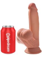 Realistični dildo sa testisima i vakuum bazom - 3D King Cock Dildo 20 cm - Image 3