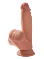 Realistični dildo sa testisima i vakuum bazom - 3D King Cock Dildo 20 cm - Image 4