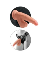 Realistični dildo sa testisima i vakuum bazom - 3D King Cock Dildo 20 cm - Image 6