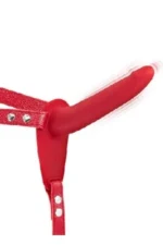 Silikonski vibro strap punjiv - Strap Vibro Red - Image 2