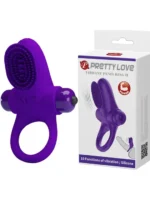 Vibro prsten za penis - Četkica Lila