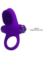 Vibro prsten za penis - Četkica Lila - Image 5