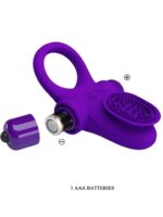 Vibro prsten za penis - Četkica Lila - Image 6