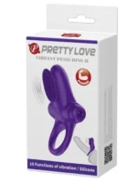 Vibro prsten za penis - Četkica Lila - Image 8