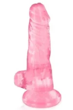 Mini prozirni dildo - Pure Jelly Pink 13 cm - Image 2
