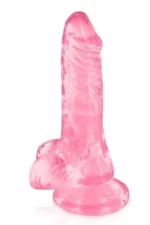 Mini prozirni dildo - Pure Jelly Pink 13 cm - Image 3
