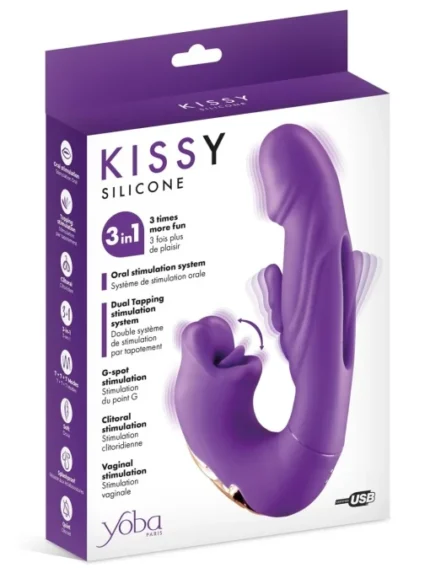 Multifunkcionalni vibrator 3u1 - Kissy Lila