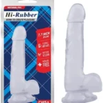 Prozirni realistični dildo - Hi-Ruber 19.5 cm