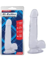 Prozirni realistični dildo - Hi-Ruber 19.5 cm