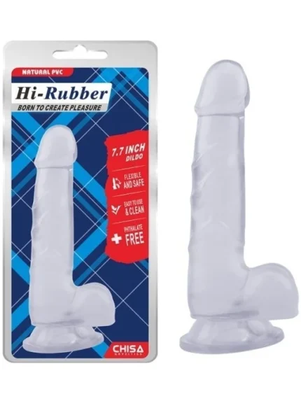 Prozirni realistični dildo - Hi-Ruber 19.5 cm